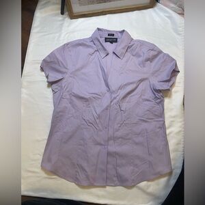 Jones New York collection platinum non-iron size 12 purple button up blouse
